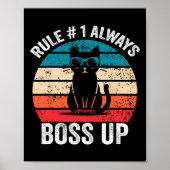 Regel 1 Immer die Katze aufkochen Funny Meme Männe Poster (Vorne)