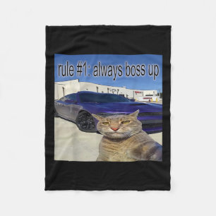 Regel 1 Immer die witzige Katze mit eigenem Ding a Fleecedecke