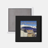 Regel 1 Immer die witzige Katze mit eigenem Ding a Magnet (Vorderseite/Rückseite)