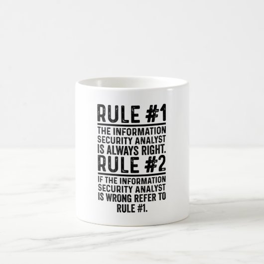 Regel 1 Informationssicherheitsanalytiker sind lus Kaffeetasse (Mittel)