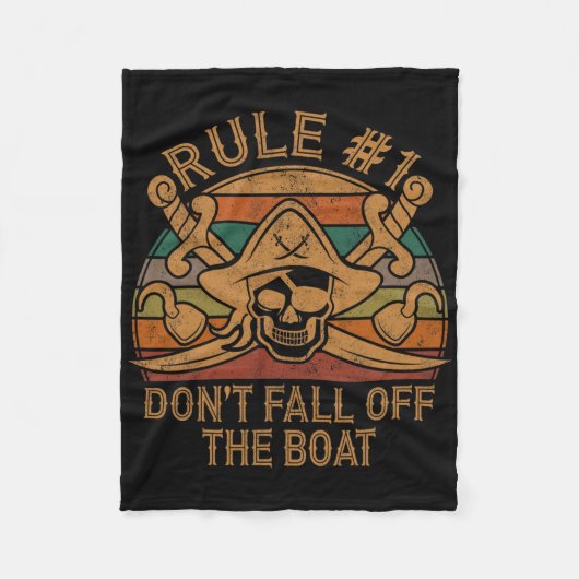 Regel #1 Nicht aus dem Boat Pirate-Geschenk Vater  Fleecedecke (Vorderseite)