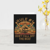 Regel #1 Nicht aus dem Boat Pirate-Geschenk Vater  Karte (Gelbe Blume)
