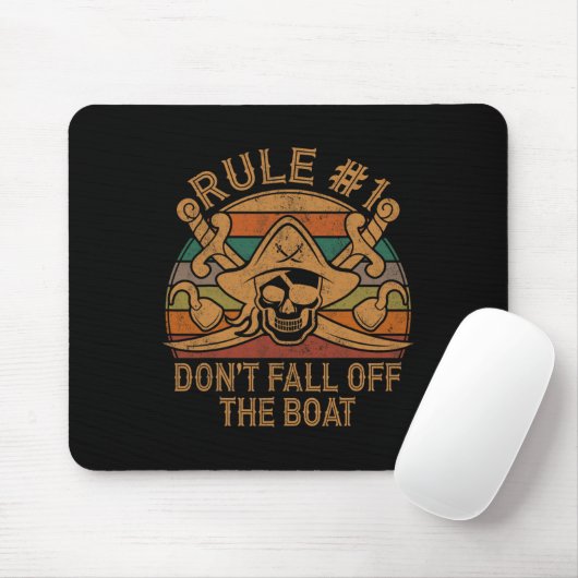 Regel #1 Nicht aus dem Boat Pirate-Geschenk Vater Mousepad (Mit Mouse)