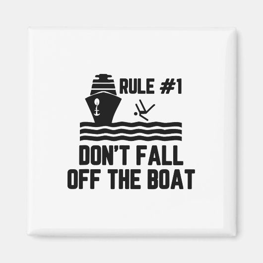 Regel 1 Nicht vom Boot abfallen Magnet (Vorne)