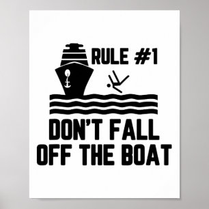Regel 1 Nicht vom Boot abfallen Poster