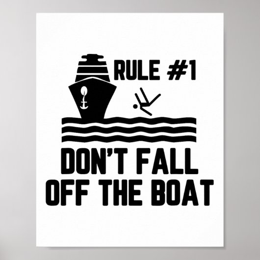 Regel 1 Nicht vom Boot abfallen Poster (Vorne)