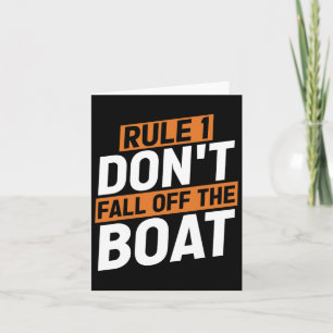 Regel 1 Nicht von der Bootsschiff-Kreuzfahrt abfal Karte