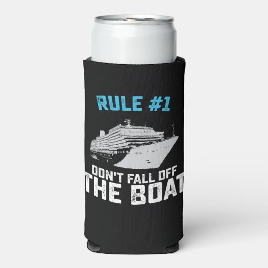 Regel 1 Nummer 1 Nicht von der Bootsfahrt abfallen Selters Dosenkühler (Seltzer Vorderseite)