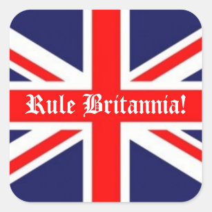 Regel Britannia!-Britische Flagge Quadratischer Aufkleber