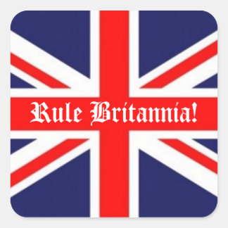 Regel Britannia!-Britische Flagge Quadratischer Aufkleber
