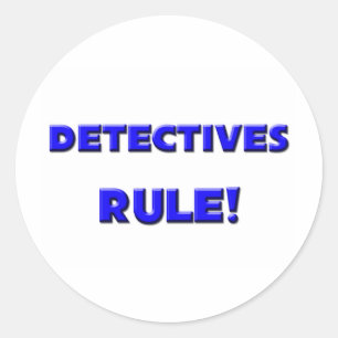 Regel der Detektive! Runder Aufkleber