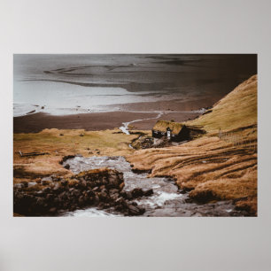 REGEL DER DRITTE FOTOGRAFIE DES HAUS AUF DEM BERG POSTER