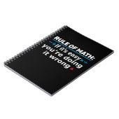 Regel des Mathe-Wortspiels Notizblock (Linke Seite)