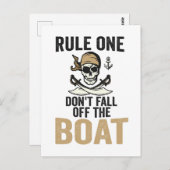 Regel eins Nicht vom Boat Funny fallen Postkarte (Vorne/Hinten)