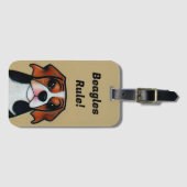 Regel für Beagle - Cartoon-Gepäckmarke Gepäckanhänger (Vorderseite (Horizontal))