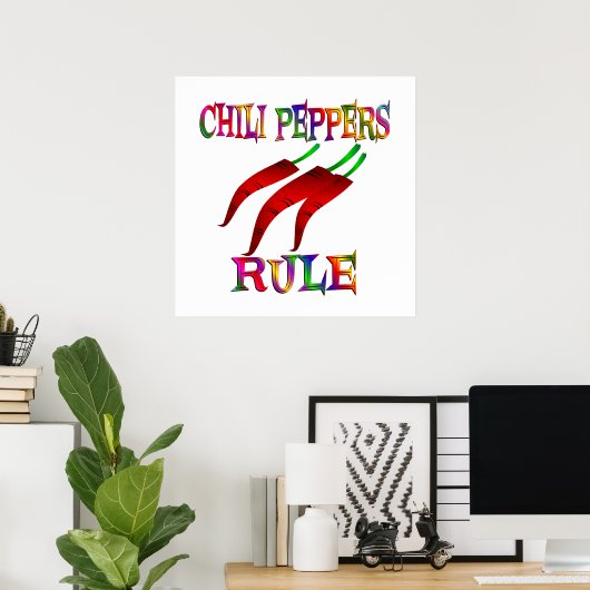Regel für Chili-Paprikaschoten Poster (Heimbüro)