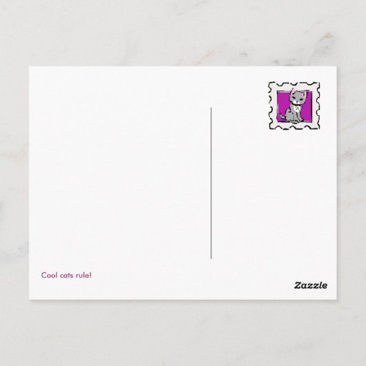 Regel für coole Katzen Postkarte (Rückseite)