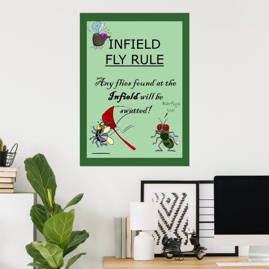 Regel für den Infield Fly Rule Poster (Heimbüro)