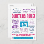 Regel für Quiltquotenquilters Postkarte (Vorne/Hinten)
