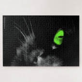 Regel für schwarze Katzen - grüne Augen Puzzle (Horizontal)