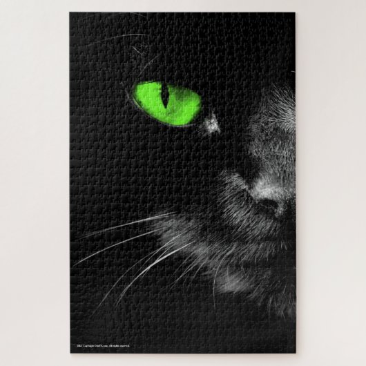 Regel für schwarze Katzen - grüne Augen Puzzle (Vertikal)