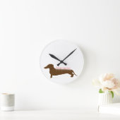 Regel für Wursthunde Runde Wanduhr (Zuhause)