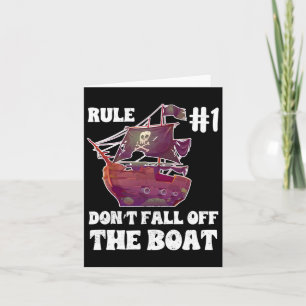 Regel Nr. 1 Nicht aus dem Boot Pirate Funn fallen Karte