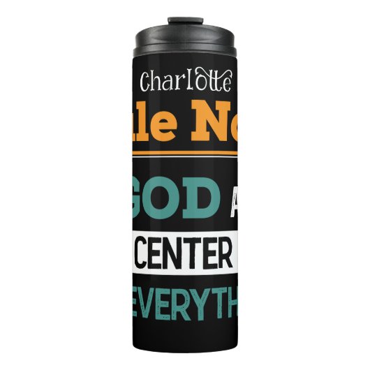 Regel Nr. 1: Stell Gott an die erste Stelle Thermosbecher (Vorderseite)