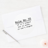 Regel-Nr. 30 Runder Aufkleber (Umschlag)