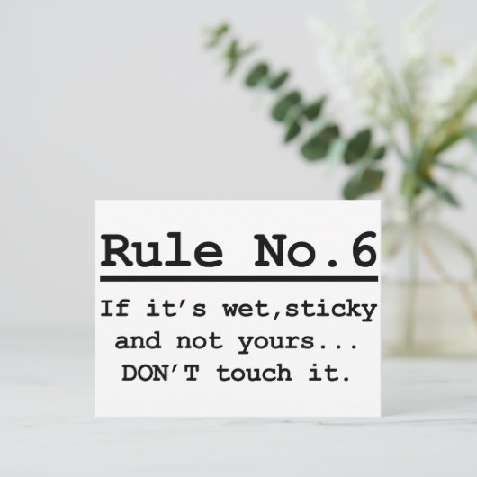 Regel-Nr. 6 Postkarte (Stehend Vorderseite)