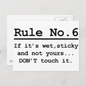 Regel-Nr. 6 Postkarte (Vorne/Hinten)