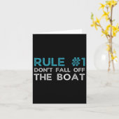 Regel Nummer 1 Nicht aus dem Boot fallen Karte (Gelbe Blume)