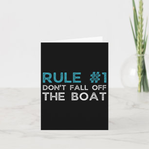 Regel Nummer 1 Nicht aus dem Boot fallen Karte