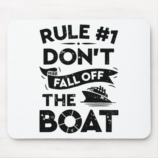 Regel Nummer 1 Nicht vom Schiff abstürzen C Mousepad (Vorne)