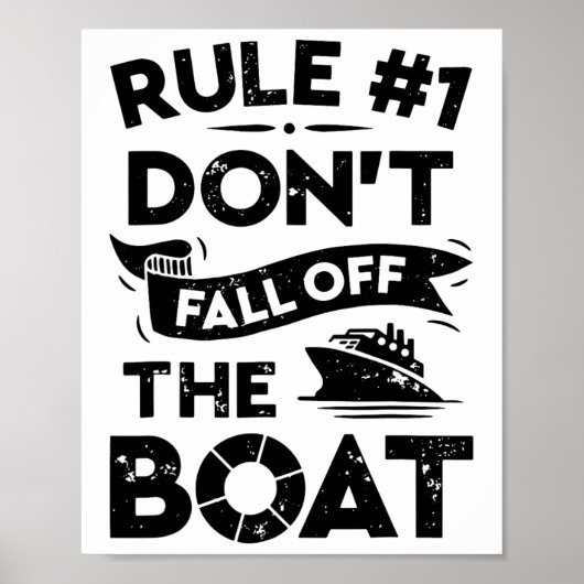 Regel Nummer 1 Nicht vom Schiff abstürzen C Poster (Vorne)