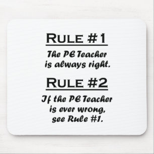 Regel PET Lehrer Mousepad