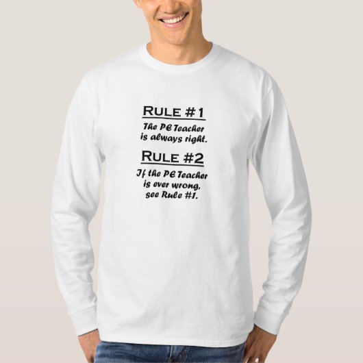 Regel PET Lehrer T-Shirt (Vorderseite)