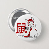 Regel-Ratte des Tierkreis-I Button (Vorne & Hinten)