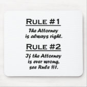 Regel-Rechtsanwalt Mousepad (Vorne)