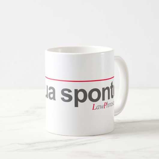 "REGEL SUA SPONTE" -- KAFFEETASSE (VorderseiteRechts)