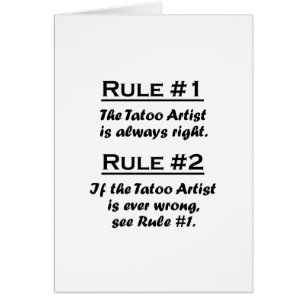 Regel Tatoo Künstler
