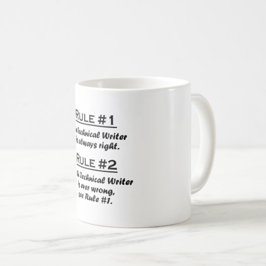 Regel-technischer Redakteur Kaffeetasse (VorderseiteRechts)
