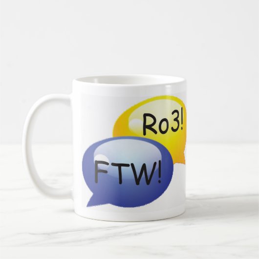 Regel von 3 füttern die Geek-Tasse Kaffeetasse (Links)