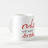 Regel wird als gebrochene Tasse (Vorderseite Links)
