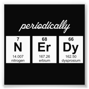Regelmäßig Nerdy Element-Symbole Fotodruck