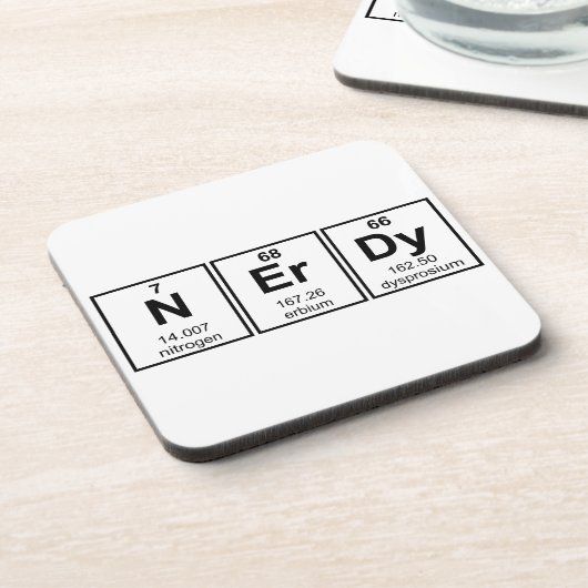 Regelmäßig Nerdy Element-Symbole Getränkeuntersetzer (Linke Seite)