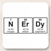 Regelmäßig Nerdy Element-Symbole Getränkeuntersetzer (Vorderseite)