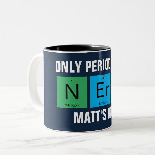 Regelmäßig Nerdy Funny Chemical Science Zweifarbige Tasse (Vorderseite Links)