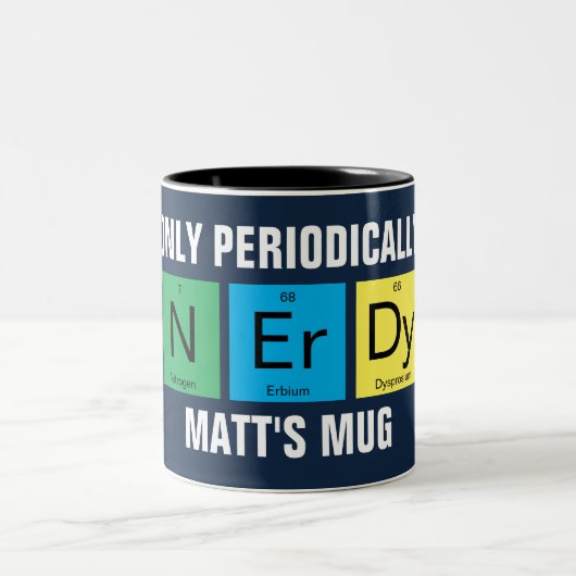 Regelmäßig Nerdy Funny Chemical Science Zweifarbige Tasse (Mittel)
