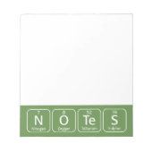 Regelmäßige Hinweise für Tabellenelemente Notizblock (Vorderseite)